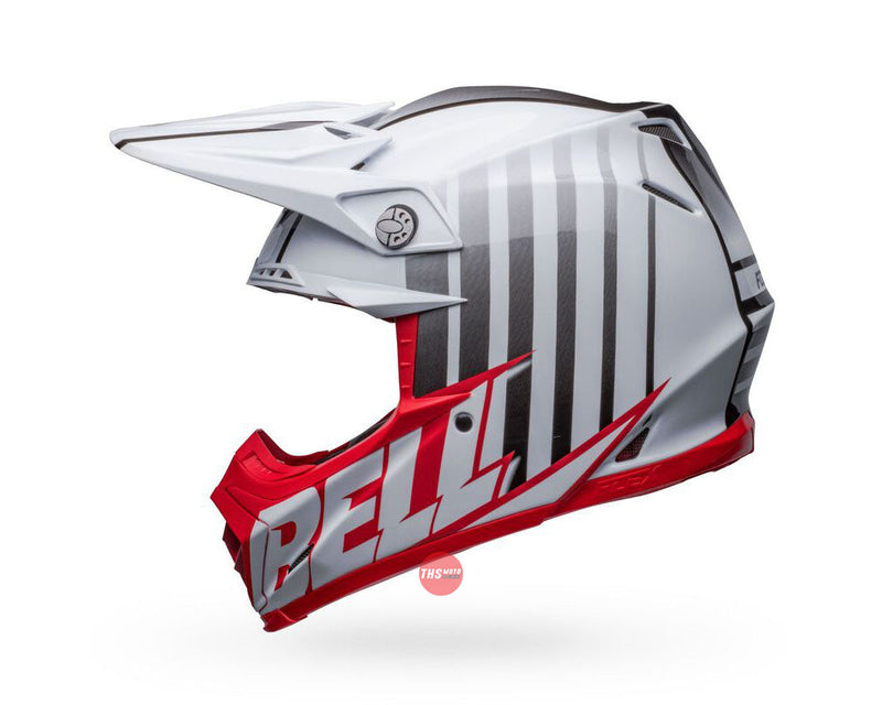 Bell MOTO-9S FLEX Sprint Matte Gloss White/Red Size Large 60cm