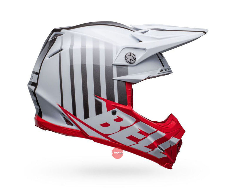 Bell MOTO-9S FLEX Sprint Matte Gloss White/Red Size Large 60cm