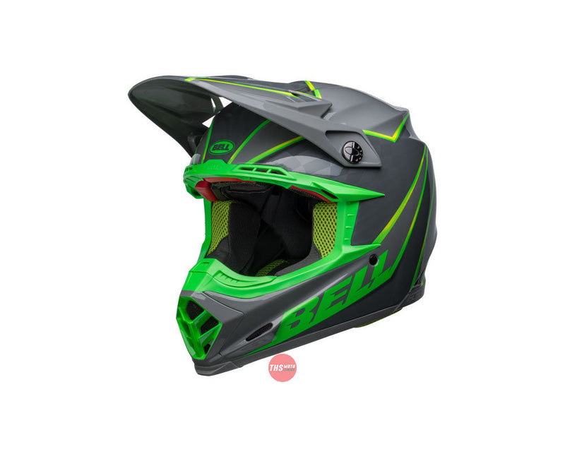 Bell MOTO-9S FLEX Sprite Gloss Grey/Green Size Large 60cm