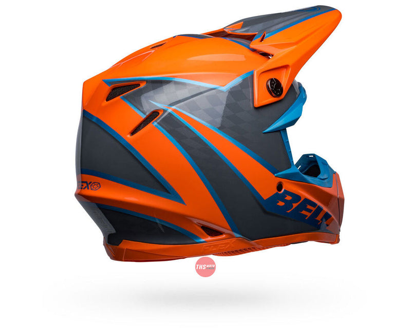 Bell MOTO-9S FLEX Sprite Gloss Orange/Grey Size Large 60cm