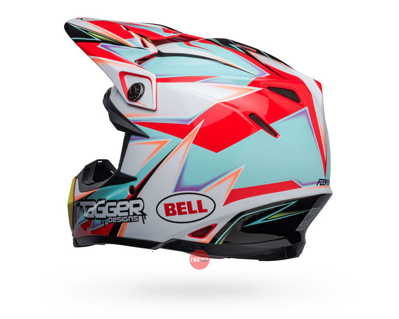 Bell MOTO-9S FLEX Tagger Edge White/Aqua Size Medium 58cm