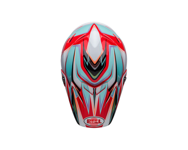 Bell MOTO-9S FLEX Tagger Edge White/Aqua Size Medium 58cm