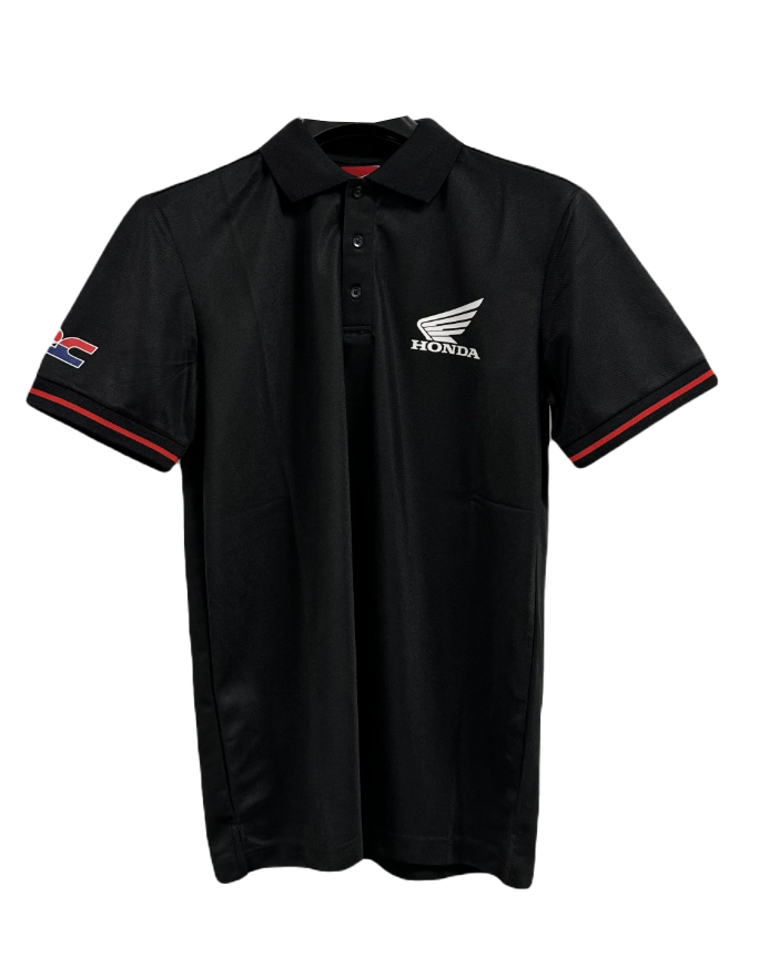 Genuine Honda Apparel HRC Black Polo Shirt Size 2XL