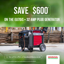 Honda EU70IS 32AMP Plug Generator