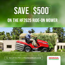 Honda HF2625 Ride on Mower