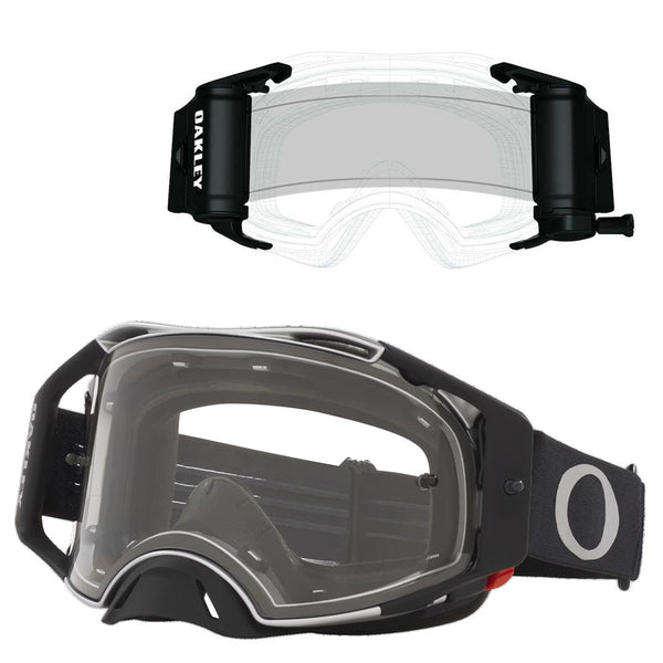 Oakley Airbrake MX Goggle Tuff Blocks w/ Clear BRO Roll-Off Kit