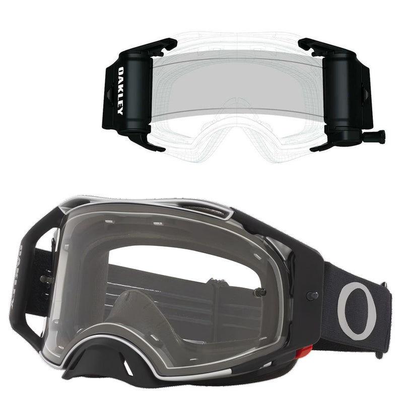Oakley Airbrake MX Goggle Tuff Blocks w/ Clear BRO Roll-Off Kit