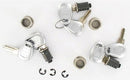 Givi 3pce Lock & Key Set - Silver Key 2.5mm Thick Z228A