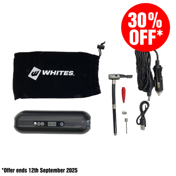 Whites Motorcycle Parts Portable Tyre Pump & Power Bank (0-150psi)
