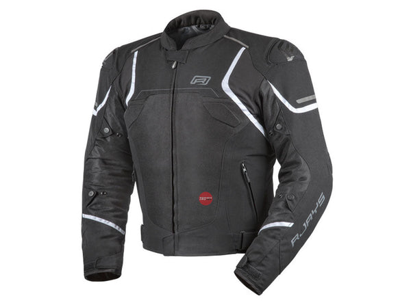 Rjays Pace Airflow Jacket Black White Road Jackets Size 4XL