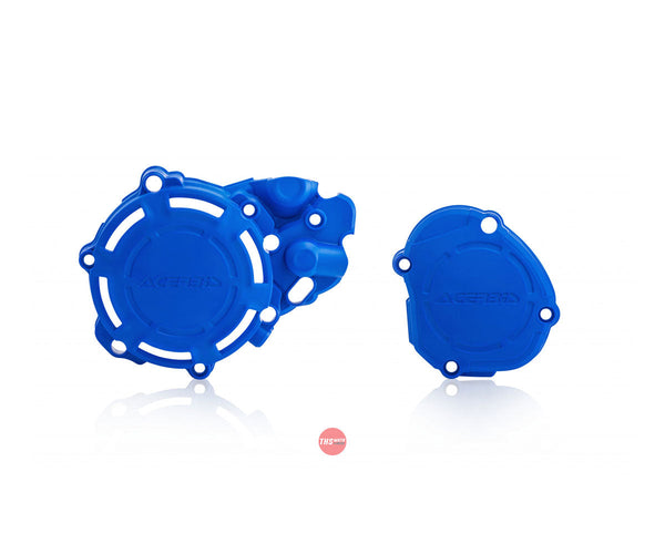 Acerbis X-Power Engine Case Cover Kit Blue YZ125 05-23