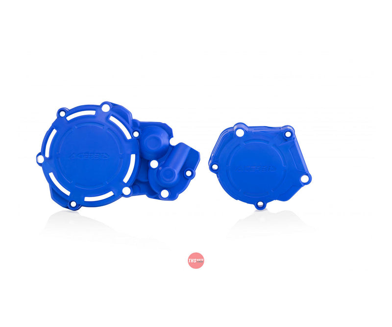 Acerbis X-power Engine Case Cover Kit Blue YZ250 05-23