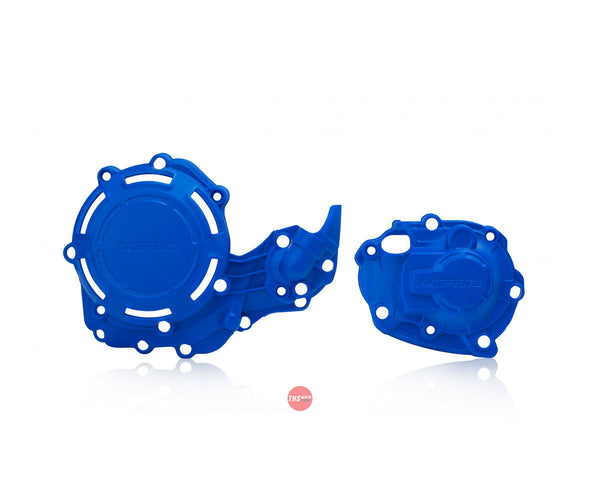 Acerbis X-Power Engine Case Cover Kit Blue YZF450F 18-22