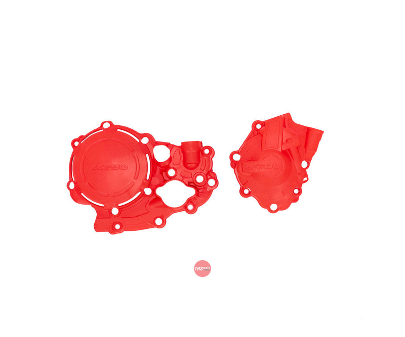 Acerbis X-Power Engine Case Cover Kit Red CRF250R 2022-23