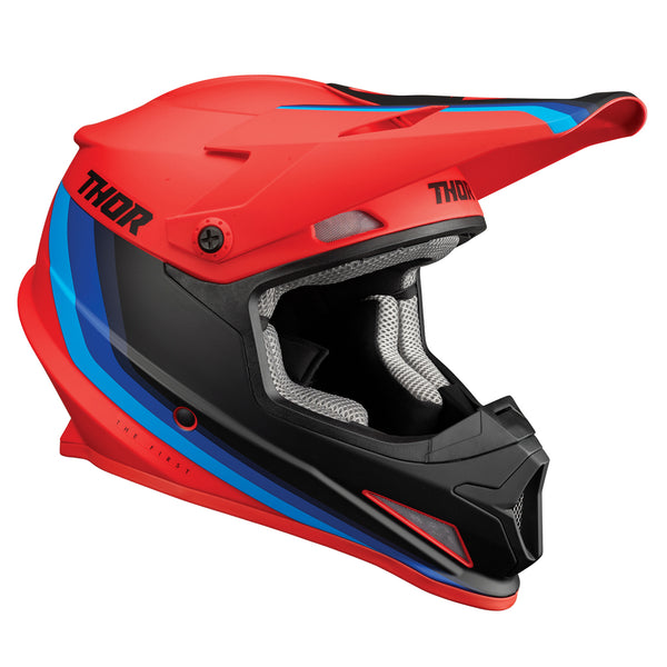 Thor Mx Helmet S22 Sector Runner Mips Red Blue Large