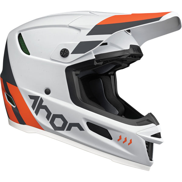 Thor Mx Helmet Reflex Cube Light Gray / Red Orange Small
