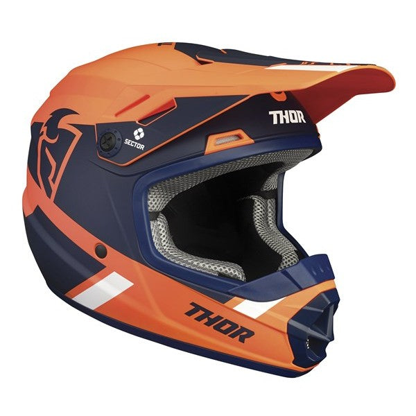 Thor Mx Helmet S22Y Sector Split Mips Orange Navy Youth Small