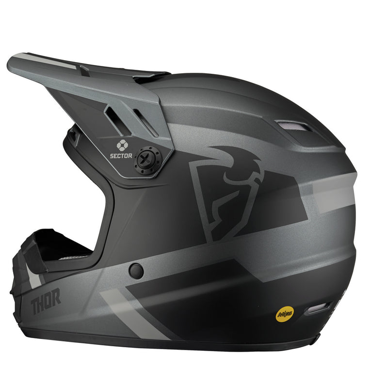 Thor Mx Helmet S22Y Sector Split Mips Charcoal Black Youth Medium