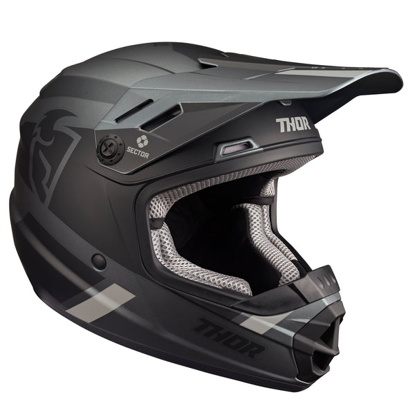 Thor Mx Helmet S22Y Sector Split Mips Charcoal Black Youth Large
