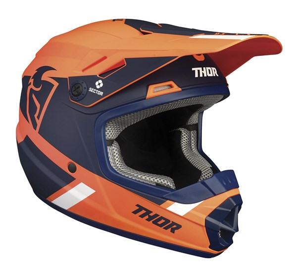 Thor Helmet S21Y Sector Youth MIPS MX Split Orange Navy Large