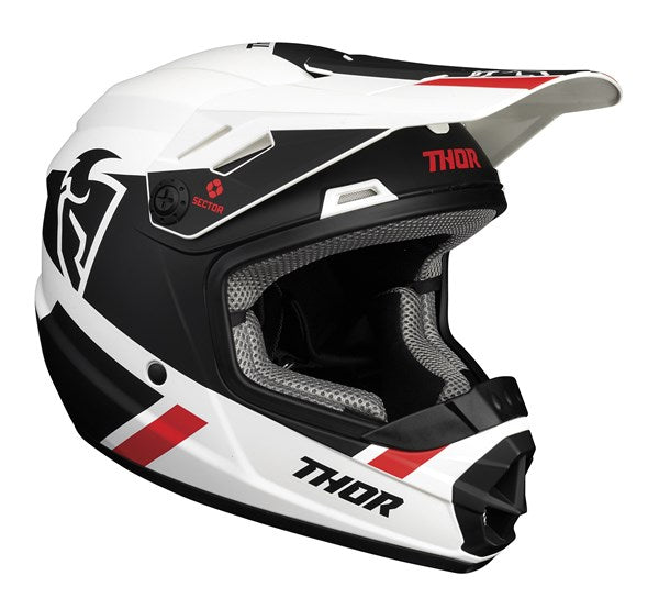 Thor Helmet S21Y Sector Youth MIPS MX Split White Black Medium