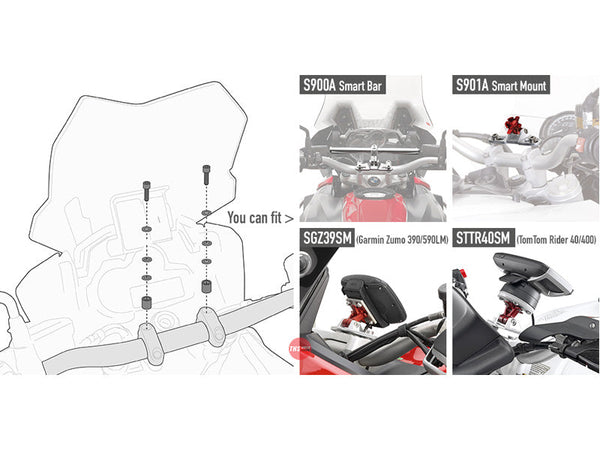 Givi 02 Kit To Fit S900A Smart Bar Various Models Check Fitment 02SKIT