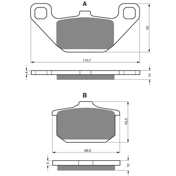 PREMIER BRAKE PADS HI-PERF SINT