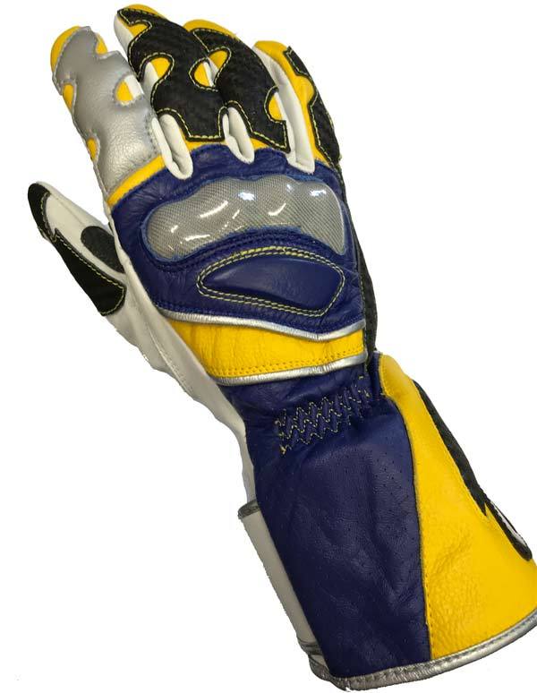 Spidi Tech Comp Gloves A58 Blue Yellow Medium