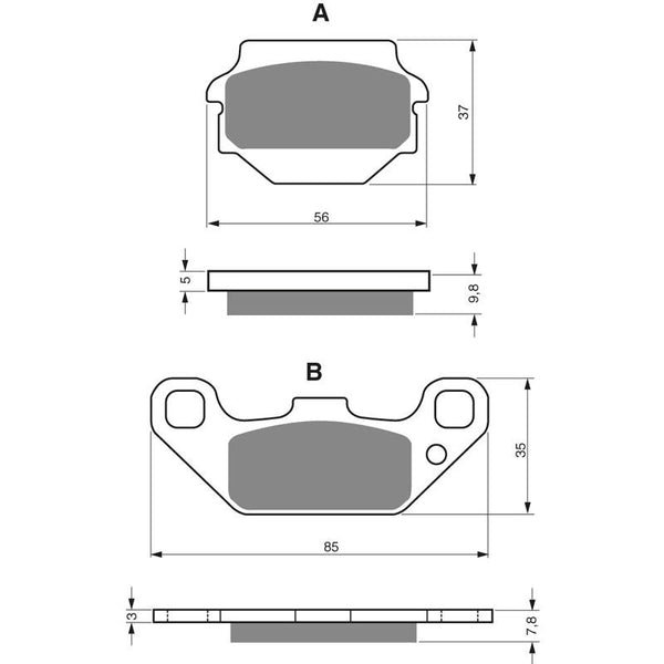 PREMIER BRAKE PADS FULL SINTERED MOTO X