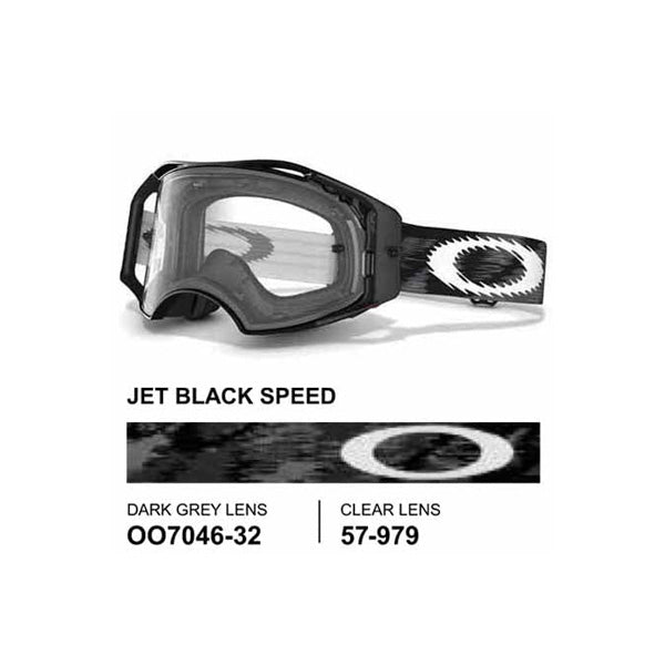 OA-57-979 Oakley Airbrake Jet Black Speed Goggles with Clear Lens