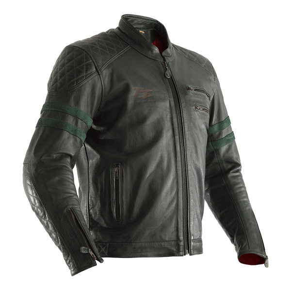 RST IOM TT Hillberry CE Leather Jacket Black 42 M Medium Size