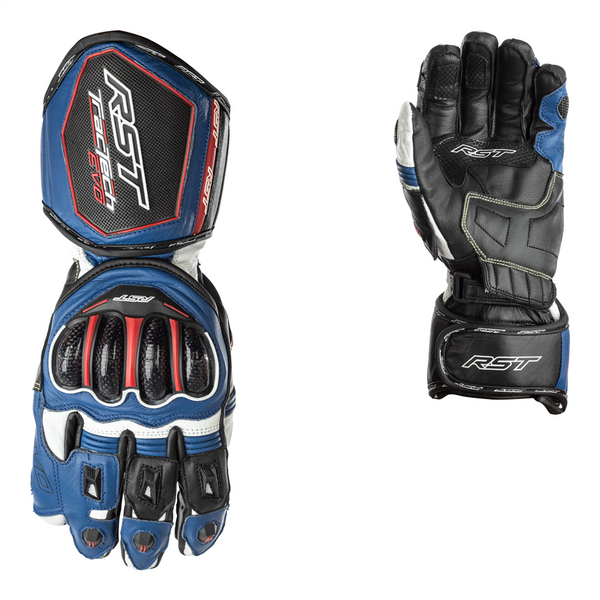 Rst Tractech Evo Ce Leather Gloves Black Blue 09 M Medium