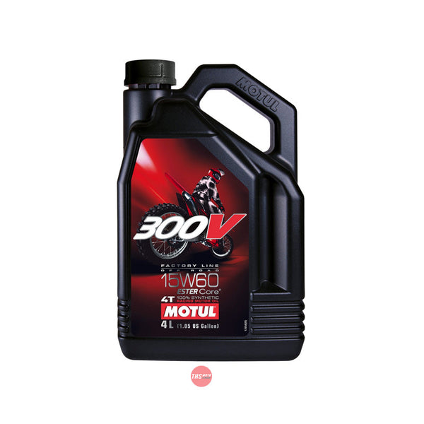 Motul 300V Factory Line Off Road 15W60 4L 100% Synthetic Racing Engine Transmission Oil 4 Litre