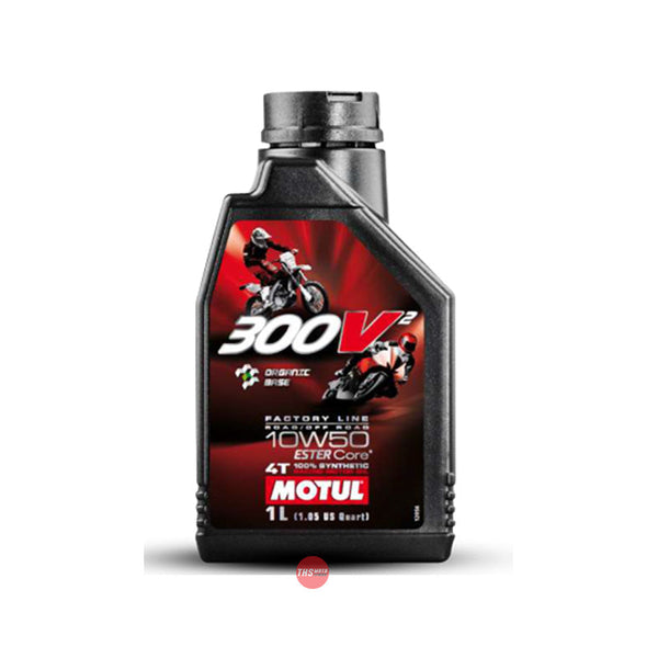 Motul 300V2 4T Factory Line 10W50 1L 100% Synthetic Racing Engine Oil 1 Litre