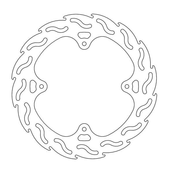 Moto Master Brake Disc Rear Flame Honda Cr125R Cr250R 02-07 Crf250R 04-20 Crf250X 04-17 Crf450R