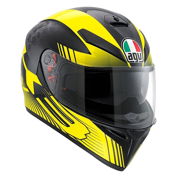 AGV K-3 SV Glimpse Black Metal Yellow 58 ML Medium Large Helmet