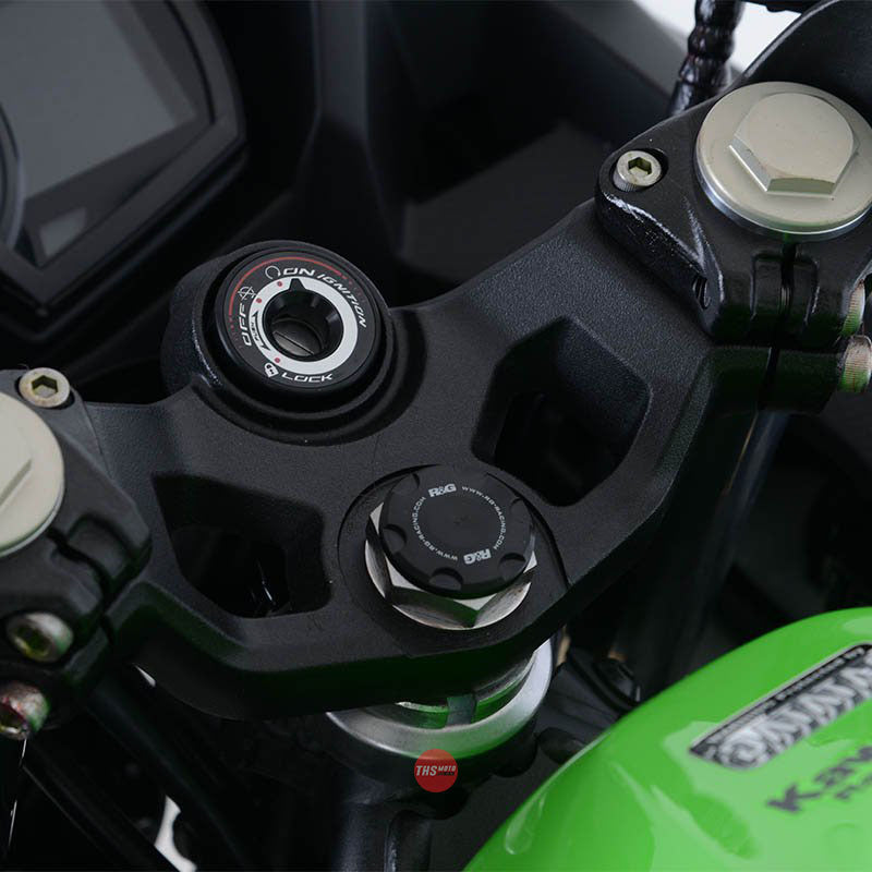 R&G Racing Top Yoke Plug Insert Kawasaki Ninja 400 2018 Black