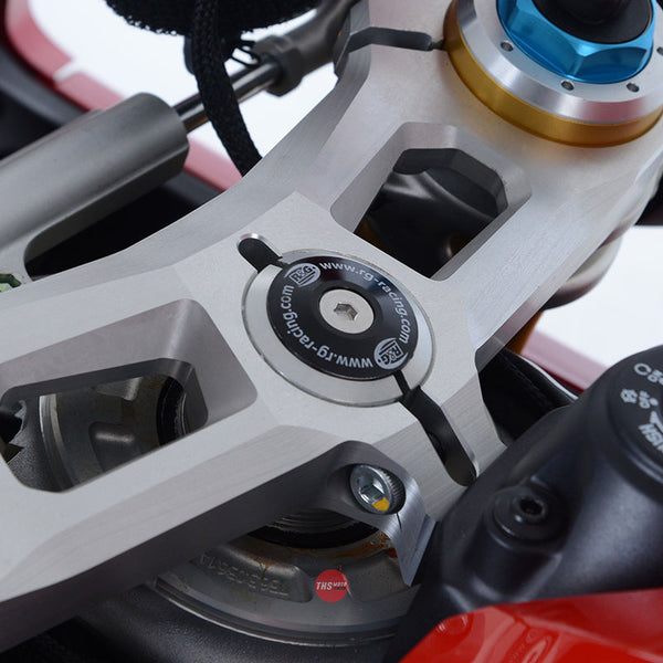 R&G Racing Top Yoke Cap Ducati Panigale V4/V4S Black