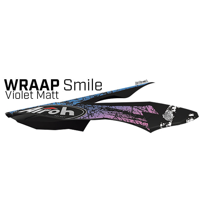 Airoh Peak Only Wraap Smile Violet Matt Helmet Mx