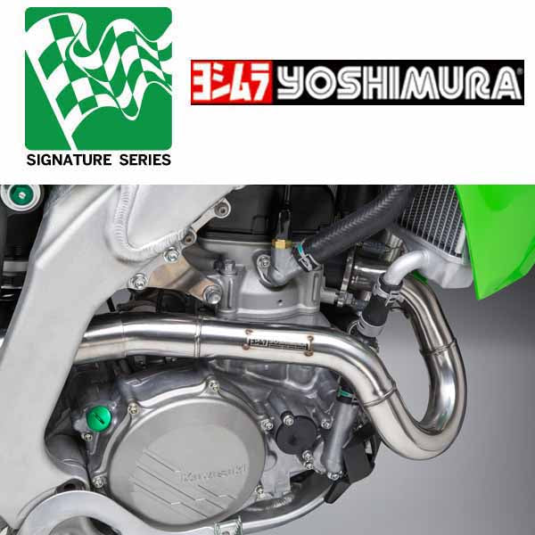 YM-244720D320 - Yoshimua Signature Series RS-4 stainless/aluminium/carbon fibre full system for 2019 Kawasaki KX450F