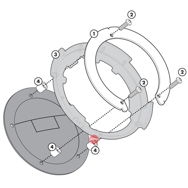 Givi Tanklock Flange Kawasaki Z 1000 '14-