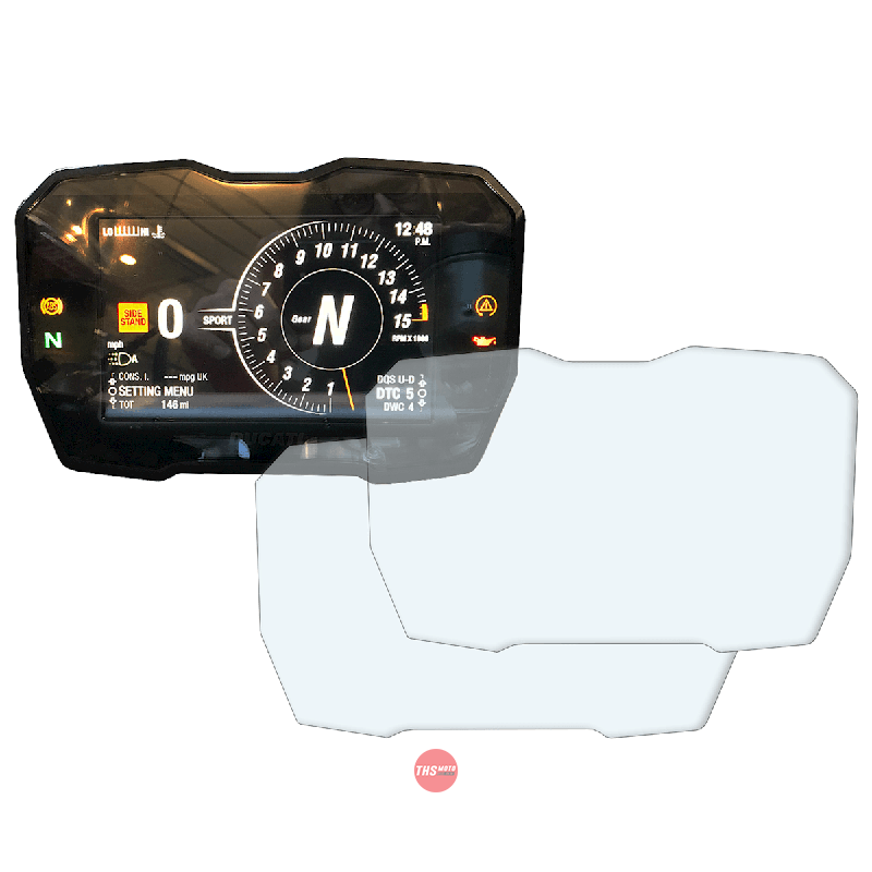 R&G Racing Dash Screen Protector Kit Ducati Panigale V4 18- Clear