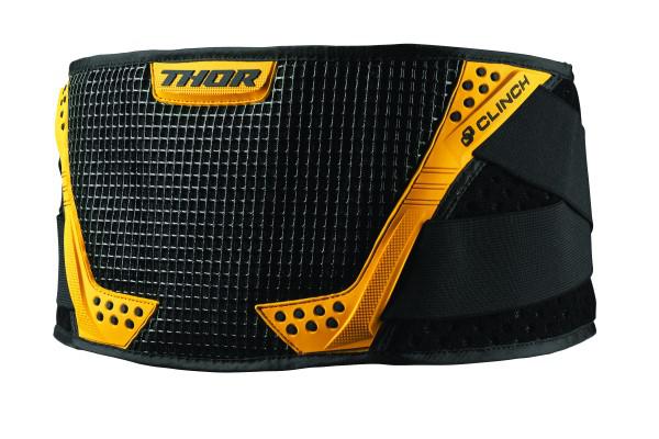 Thor Body Belt Clinch Bk Ylw L XL Black Yellow XL. Fits waist sizes 36-44 inch