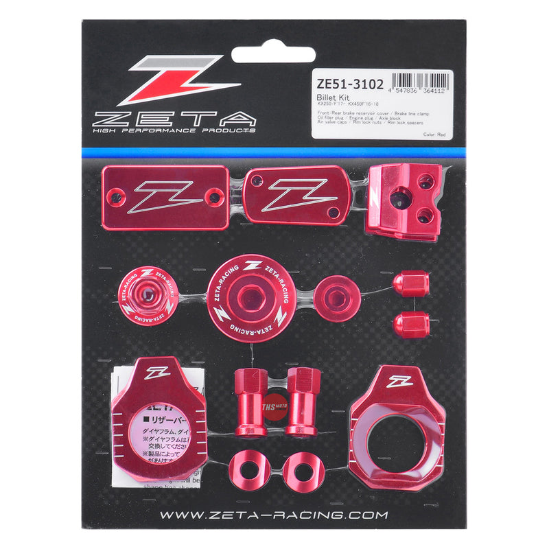 ZETA Billet Kit Red ZE51-3102