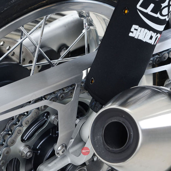 R&G Racing Brushed steel Chain Guard Triumph Thruxton Silver