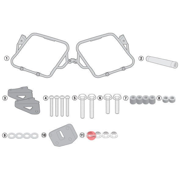 Givi Side Rack Multilock (st) Yamaha MT07 TRACER'16-'19/TRACER 700 '20-