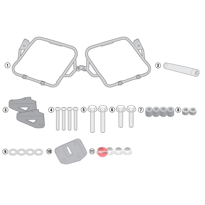 Givi Side Rack Multilock (st) Yamaha MT07 TRACER'16-'19/TRACER 700 '20-