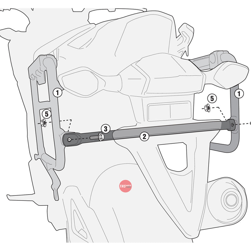 Givi Side Rack Cam-side (obk) Honda NC700S/X / NC750S/X '12-'15