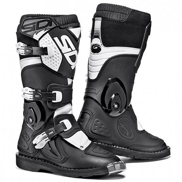 Sidi Flame Black White Youth Off-road Boots Size EU 42