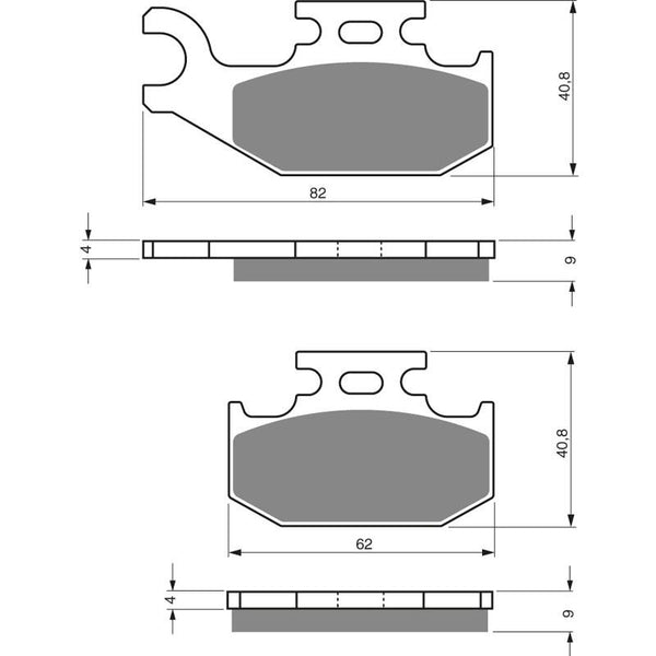 PREMIER BRAKE PADS FULL SINTERED SUZ/ Can-Am